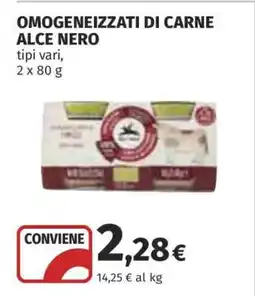 Coop OMOGENEIZZATI DI CARNE ALCE NERO offerta