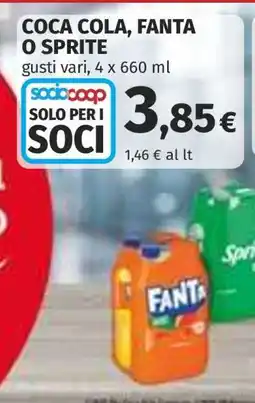 Coop COCA COLA, FANTA O SPRITE offerta