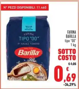 Conad FARINA BARILLA tipo “00” 1 kg offerta