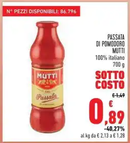 Conad PASSATA DI POMODORO MUTTI offerta