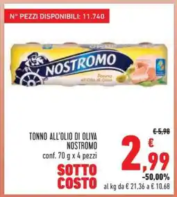 Conad Tonno all'olio di oliva Nostromo offerta