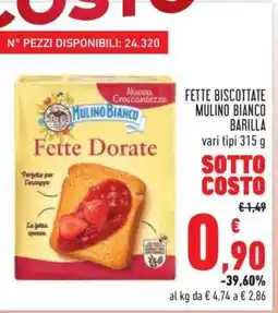 Conad Fette Biscottate Mulino Bianco Barilla offerta