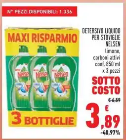 Conad Detersivo Liquido per Stoviglie Nelsen offerta