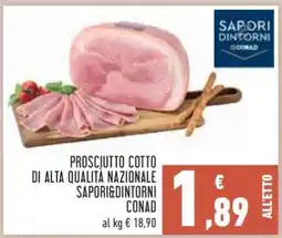 Conad Prosciutto Cotto di Alta Qualità Nazionale offerta