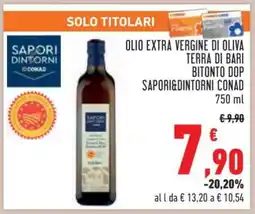 Conad Olio Extra Vergine di Oliva Terra di Bari Bitonto DOP Sapori&Dintorni Conad offerta