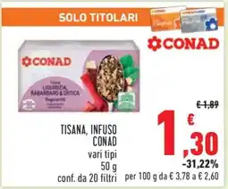 Conad TISANA, INFUSO CONAD offerta