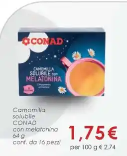 Conad Camomilla solubile CONAD con melatonina offerta