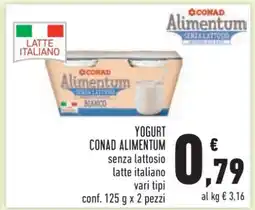 Conad Yogurt Conad Alimentum offerta