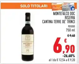 Conad Montefalco DOC Riserva Cantina Terre de' Trinci offerta