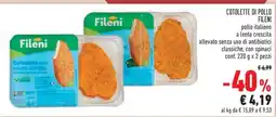 Conad COTOLETTE DI POLLO FILENI offerta