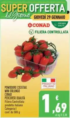 Conad Pomodoro Cocktail Mini Oblungo offerta