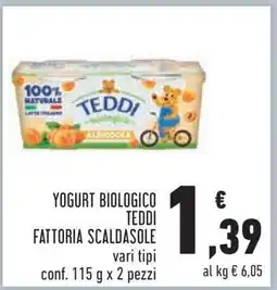 Conad YOGURT BIOLOGICO TEDDI FATTORIA SCALDASOLE offerta