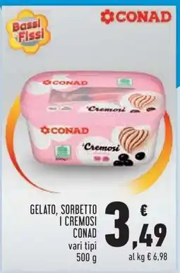 Conad GELATO, SORBETTO I CREMOSI CONAD offerta