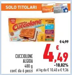 Conad CUCCIOLONE ALGIDA offerta
