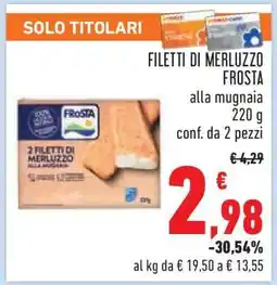 Conad FILETTI DI MERLUZZO FROSTA offerta