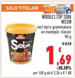 Conad NOODLES CUP SOBA NISSIN offerta