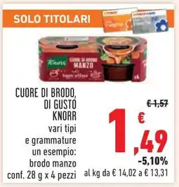 Conad CUORE DI BRODO, DI GUSTO KNORR offerta