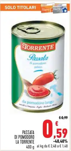 Conad Passata di Pomodoro La Torrente offerta