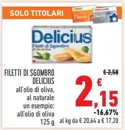 Conad Filetti di Sgombro Delicius offerta