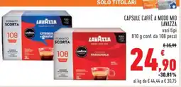 Conad CAPSULE CAFFÈ A MODO MIO LAVAZZA offerta