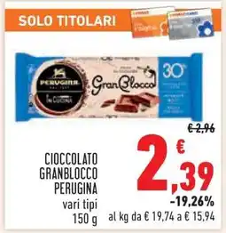 Conad Cioccolato GranBlocco Perugina offerta