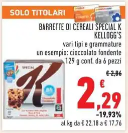Conad Barrette di cereali Special K Kellogg's offerta