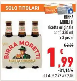 Conad BIRRA MORETTI offerta