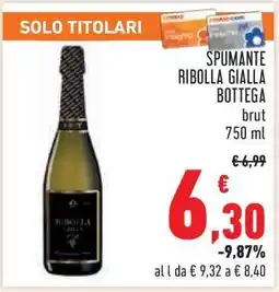Conad SPUMANTE RIBOLLA GIALLA BOTTEGA offerta