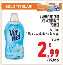 Conad Ammorbidente Concentrato Vernel offerta