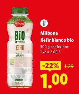 Lidl Milbona Kefir bianco bio offerta