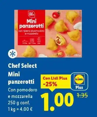 Lidl Chef Select Mini panzerotti offerta