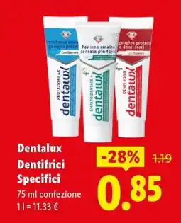 Lidl Dentalux Dentifrici Specifici offerta