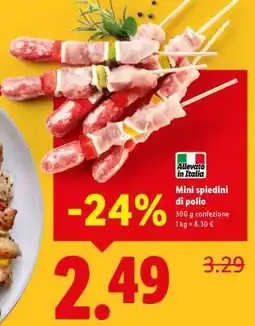 Lidl Mini spiedini di pollo offerta