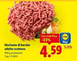 Lidl Macinato di bovino adulto scottona offerta