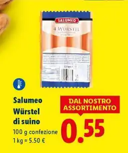 Lidl Salumeo Würstel di suino offerta