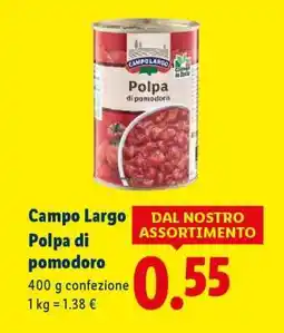 Lidl Campo largo Polpa di pomodoro offerta