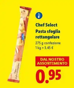 Lidl Chef Select Pasta sfoglia rettangolare offerta
