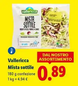 Lidl Vallericca Mista sottile offerta