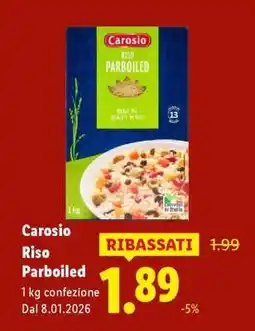 Lidl Carosio Riso parboiled offerta