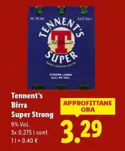 Lidl Tennent's Birra Super Strong offerta