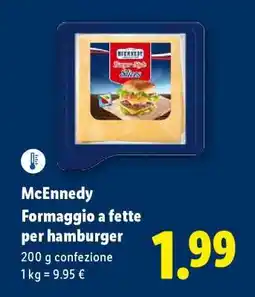 Lidl McEnnedy Formaggio a fette per hamburger offerta