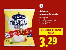 Lidl Arborea Mozzarella sarda offerta