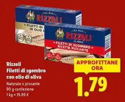 Lidl Rizzoli Filetti di sgombro con olio di oliva offerta