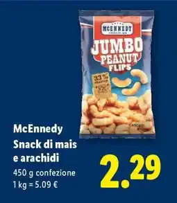 Lidl McEnnedy Snack di mais e arachidi offerta