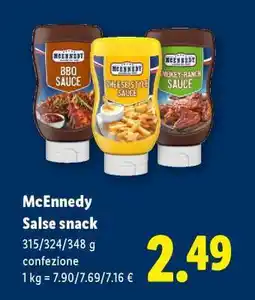 Lidl Mcennedy Salse snack offerta
