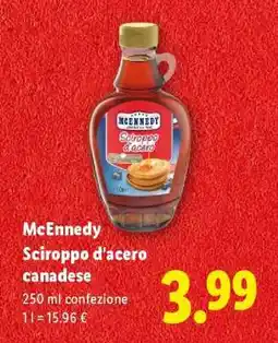Lidl Mcennedy Sciroppo d'acero canadese offerta