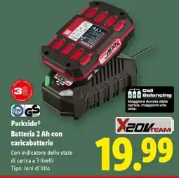 Lidl PARKSIDE Batteria 2 Ah con caricabatterie offerta