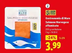 Lidl Gastronomia di Mare Salmone norvegese affumicato offerta
