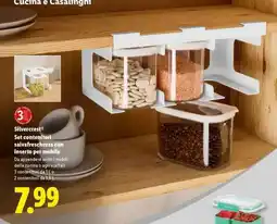 Lidl Silvercrest Set contenitori salvafreschezza con inserto per mobile offerta