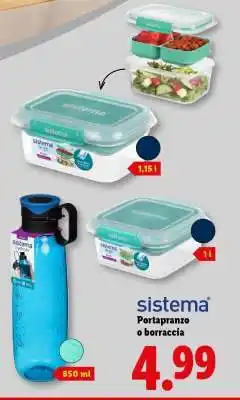 Lidl Sistema Portapranzo o borraccia offerta